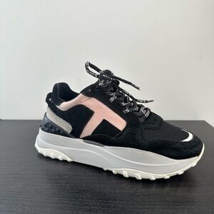 Tod's Black Sneakers with White Accents and Logo Laces